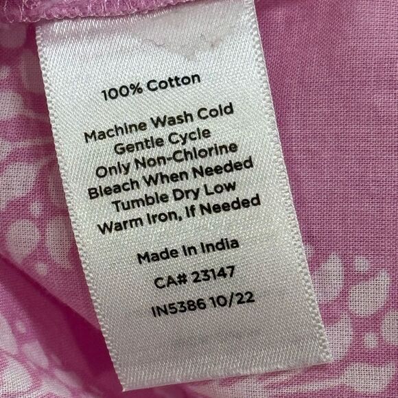 TALBOTS COTTON BUTTON FRONT SHIRT-TREE OF LIFE. - Picture 8 of 9